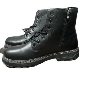 Men's Black Lace-Up Boots
